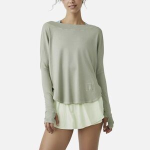 Free People Movement Greyed Olive Back Cutout Simply Layer Top